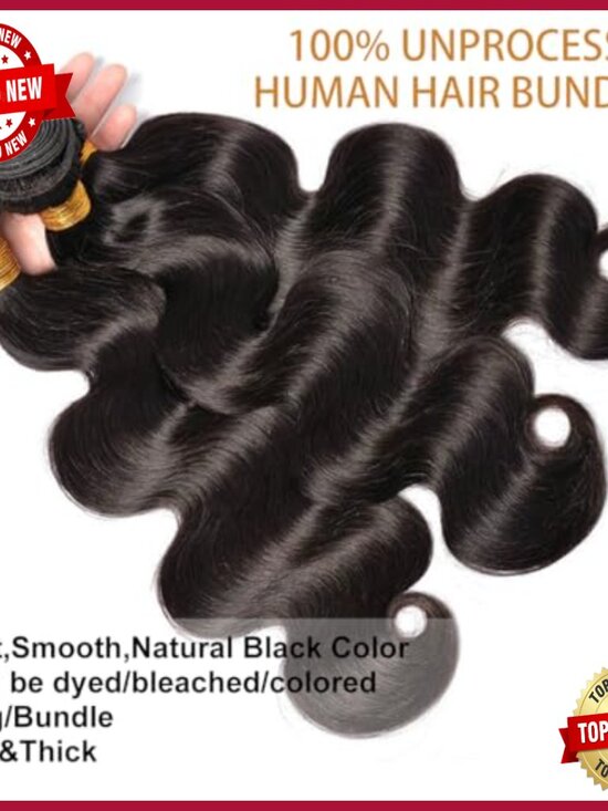 Body Wave Human Hair Extensions 3 Bundles 18-22 Inch Brazilian Virgin Hair main image 5